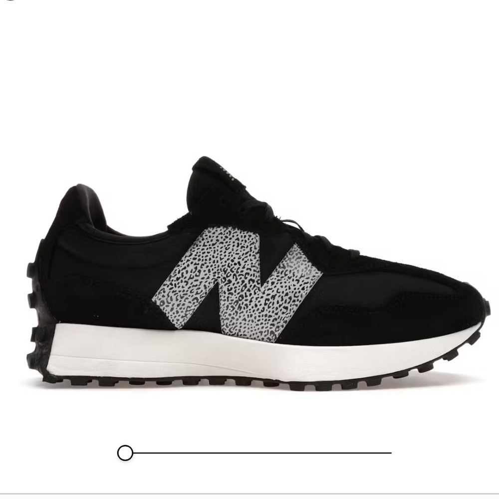 NIB New Balance 327 Black Leopard Print